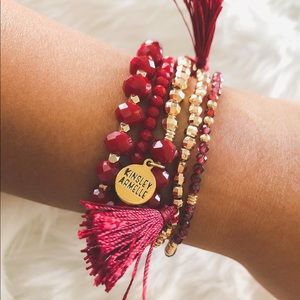 Kinsley Armelle maroon stack NEW